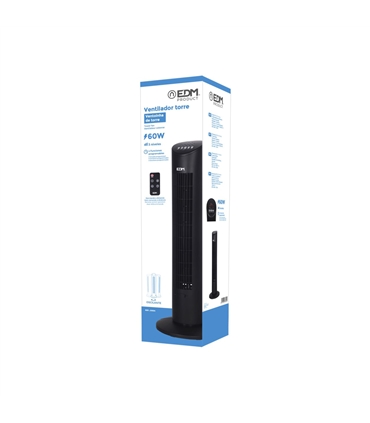 Ventoinha de torre oscilante  Preta 60W - EDM #1 - GNN6248