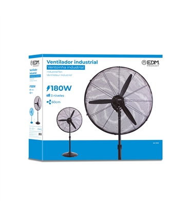 Ventoinha industrial oscilante 180W Ø60cm - 33918 - Edm #1 - GNN7095