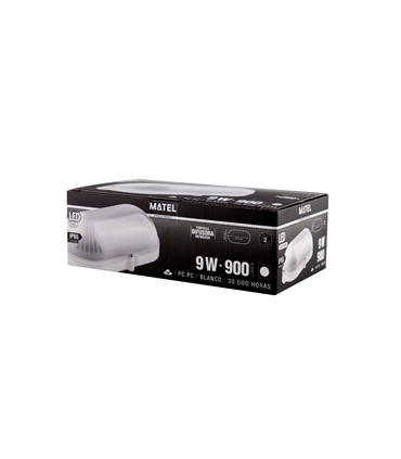 Aplique Led Oval Branco IP65 9W 6400K - Matel - ILU1716