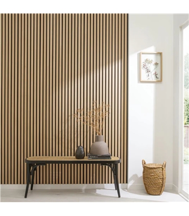 Painel acustico ripado 240x60cm Oiled oak - Odem #1 - ISO1215