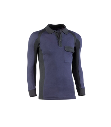 Polo " Serie Flex" azul/preto Tam L - 681 - JUBA - SEG2626