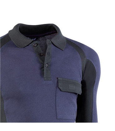 Polo " Serie Flex" azul/preto Tam M - 681 - JUBA #1 - SEG2625