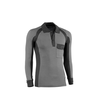 Polo " Serie Flex" cizento/preto Tam S - 671 - JUBA - SEG2620