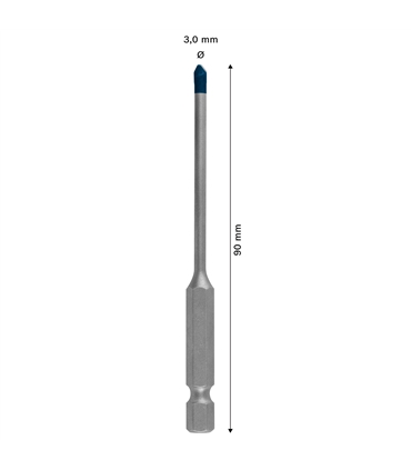 Broca Expert HEX-9 HardCeram - 3x90 - 2.608.900.587 - Bosch #1 - BCH6038