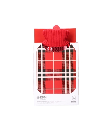 Saco Agua Quente 2Lt Classica Escoces Vermelho - 76773 - EDM - EDM1106