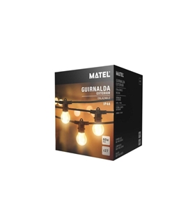 Grinalda Exterior E27 IP44 Preta - 5mt - 25614 - Matel - ILU1838