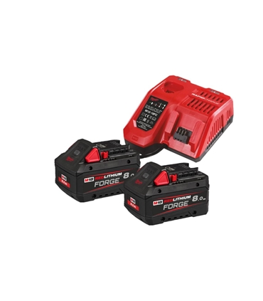 Kit baterias 2X8.0Ah+carreg 18V M18FORGENRG-802 - Milwaukee - MWK1394