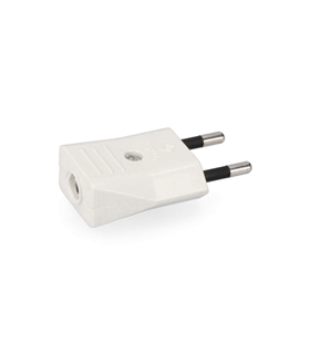 Ficha 10A 250V Retractilada 4mm Branca R40001 - EDM - GNE6010