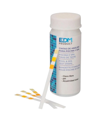 Fitas Reactivas Teste Cloro e PH 50UD Piscinas e Spa - EDM - PIS1180