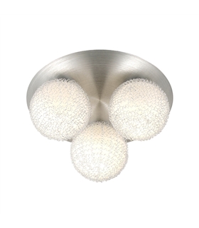 Candeeiro plafon Alu.vidro sat.c/rede 9W/G9 ESL Iluminame - ILU1236