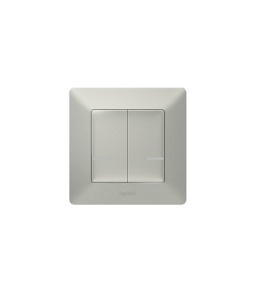 Interruptor Duplo sem fios Aluminio - Valena - Legrand - LEG3268