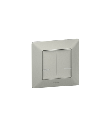 Interruptor Duplo sem fios Aluminio - Valena - Legrand - LEG3268