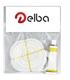 Corda fibra vidro branco+cola 10mm x 2,5mt- DB-696/1 -Delba - AQE1602