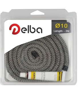 Corda fibra vidro preto+cola 10mm x 2,5mt- DB-695/10 -Delba - AQE1599