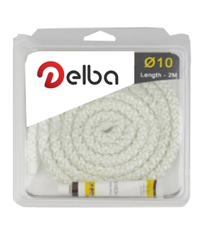 Corda fibra vidro branca+cola 6mm x 2,5mt- DB-694/6 -Delba - AQE1597
