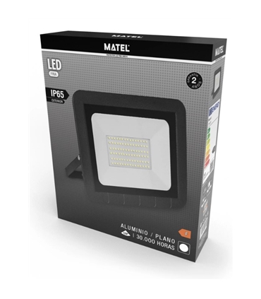 Projector exterior Led 50W IP65 6400K Preto - 25655 - Matel - ILU1911