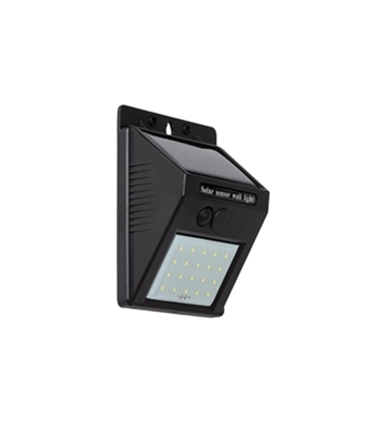 Aplique Solar Preto LED c/Sensor - 4,5W 6000K - Brightled - ILU1798