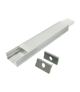 Perfil superficie recto p/fita Led 12mm 1mt - 81.086/1 - DH - ILU1960