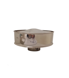 Chapeu inox c/ aba - 90mm - CAN2533