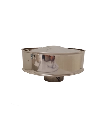 Chapeu inox c/ aba - 90mm - CAN2533