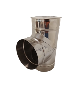 Te inox parede simples - 110mm - CAN2488