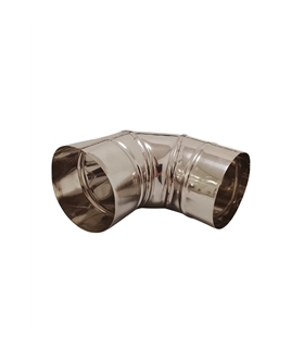 Curva inox parede simples - 100mm x 90° - CAN2650