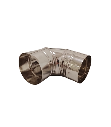 Curva inox parede simples - 150mm x 90° - CAN1686