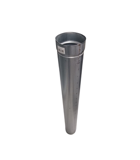 Tubo rigido galvanizado simples 125mm - 1mt - CAN2943