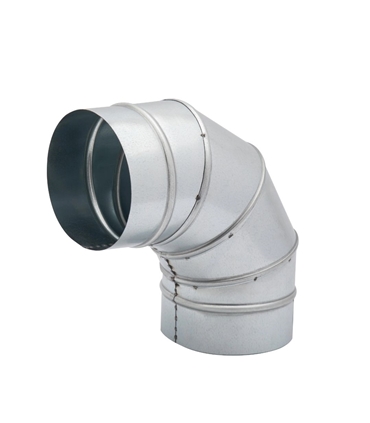Curva galvanizada parede simples - 120mm° x 90º - CAN2947