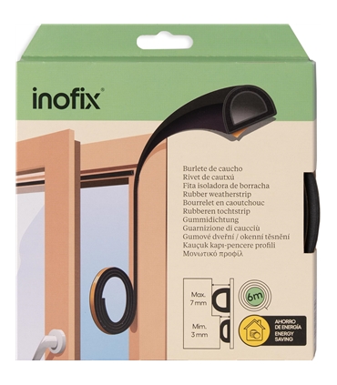 Fita isoladora borracha ades. D 6mt preto - 2119-3 - Inofix - INO1512