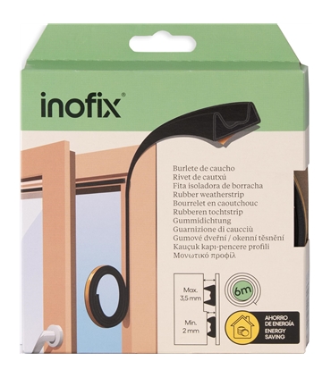 Fita isoladora borracha ades. K 6mt preto - 2115-3 - Inofix - INO1510