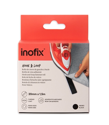 Fita velcro ades. termica 20mmx1,5mt preto - 2145-3 - Inofix - INO1470