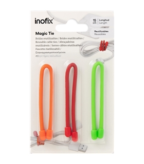 Abracadeira reutilizav. Magic Tie 15cm 3un- 7005-0 -Inofix - INO1493