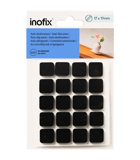 Anti-deslizante autocolantes 17x17mm preto 4030.3 inofix - INO1168