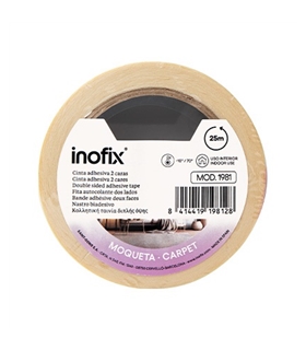 Fita Adesiva Alcatifa 50mm x 25m branco 1981-2 - Inofix - INO1428