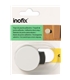 Batente de porta adesivo c/amortecedor branco 2420-2 Inofix - INO1309