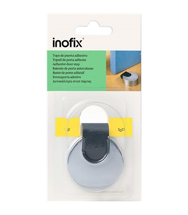 Batente de porta adesivo c/amortecedor cromado 2021-1 Inofix - INO1340