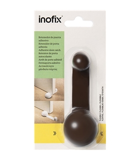 Batente de porta adesivo giratorio castanho 2035-4 Inofix - INO1318