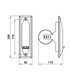 Enrolador estore embutir plastico branco grande 20325 AMIG - AMI1143