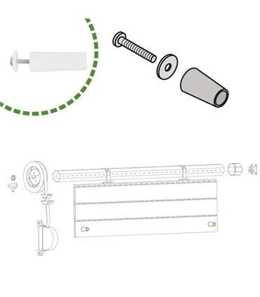 Topo em plastico 60 Branco P/estore - 20339 #1 - AMI1270